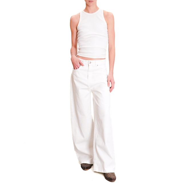 Tensione in-Pantalone GIUSI wide leg - latte