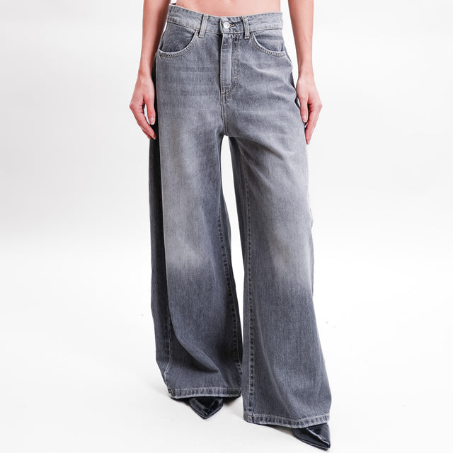 Tensione in-Jeans wide leg - grigio