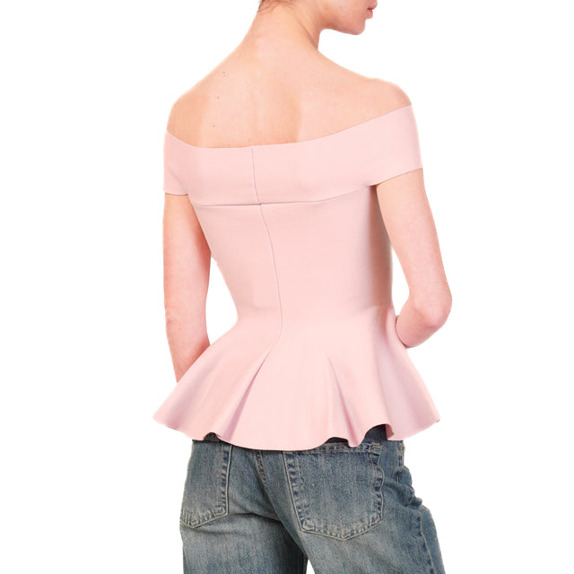 Tensione in-Top shiffer in maglia con baschina - pink