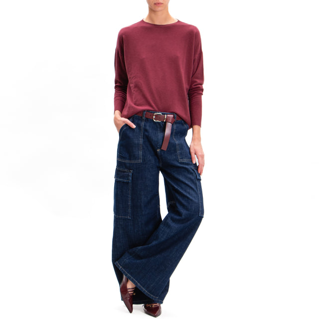 Tensione in-Jeans cargo con cintura - denim