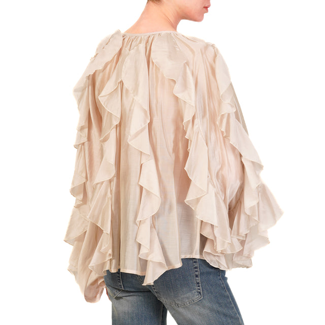 Tensione in-Camicia mussola con rouches - nude