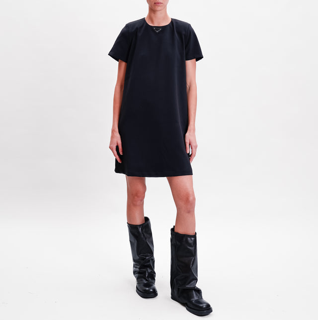 Tension in-Dress Half Sleeve with Shoulder Straps - Black