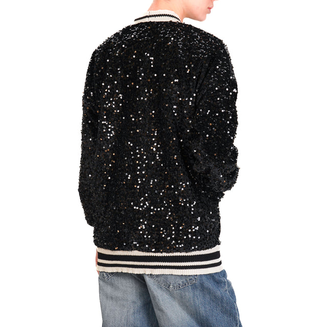 Tensione in-Bomber paillettes - nero