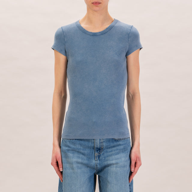 Vicolo-Camiseta media manga con lavado a la piedra - jeans