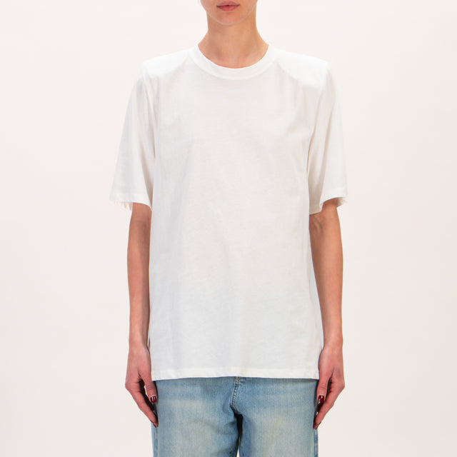 Vicolo-Camiseta con hombreras - blanco
