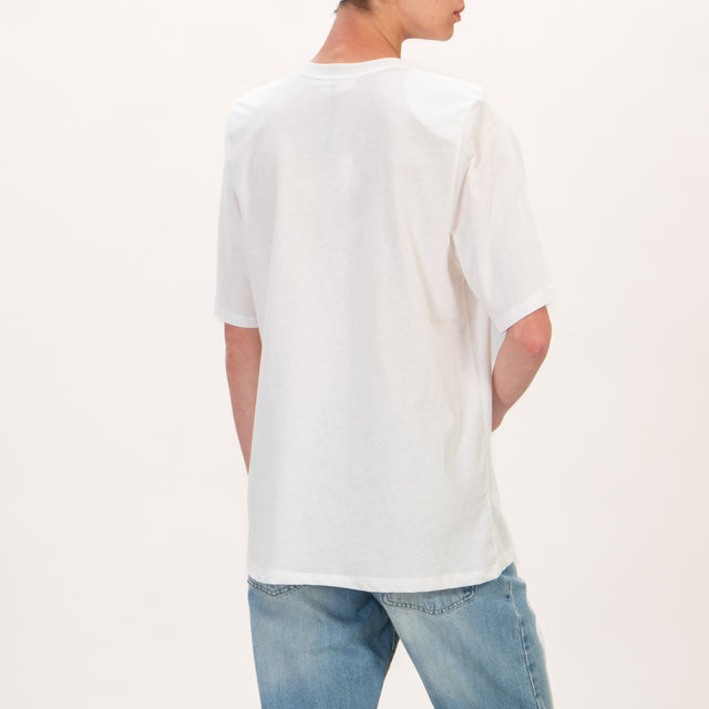 Vicolo-Camiseta con hombreras - blanco