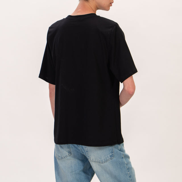 Vicolo-Camiseta con hombreras - negro
