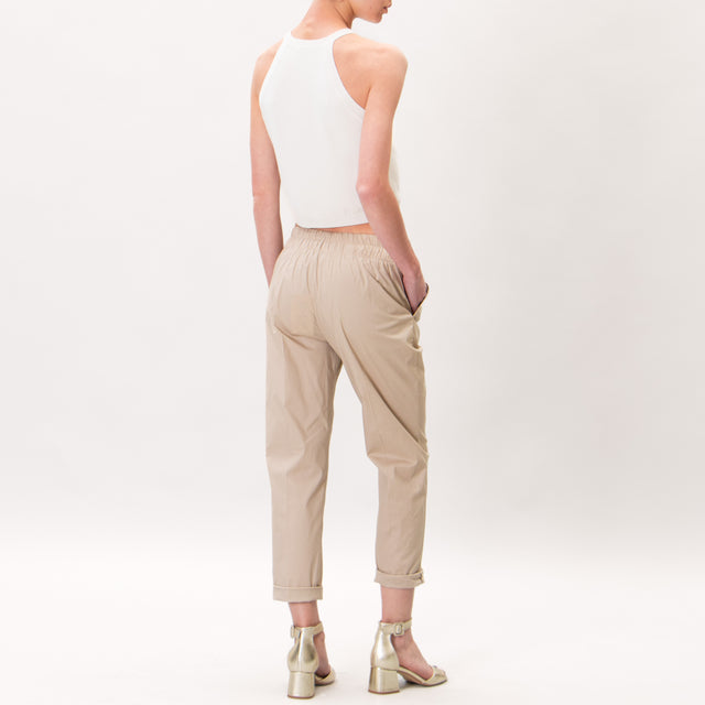 Souvenir-Pantalone con elastico in vita - sabbia