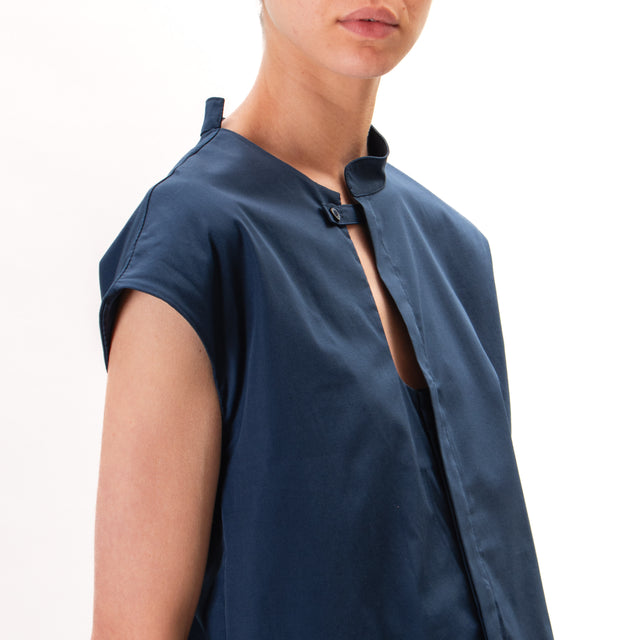 Souvenir-Camisa sin mangas con aberturas laterales - azul