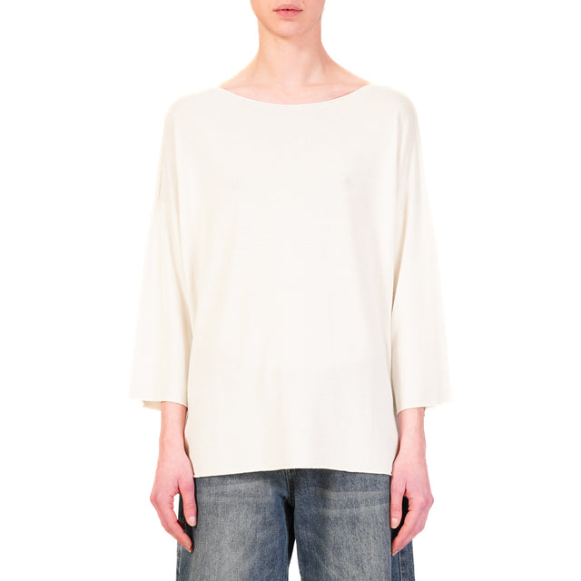 Kontatto-Maglia scatola oversize - off white