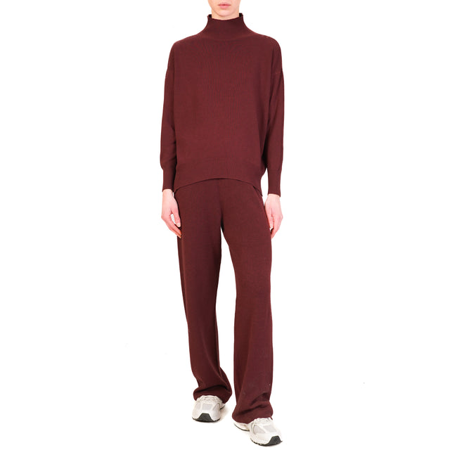 Vicolo-Completo maglia + pantalone - Bordeaux