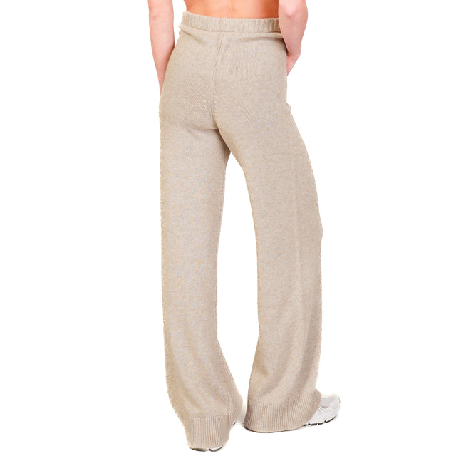 Vicolo-Pantalone in maglia misto cashmere - cacha