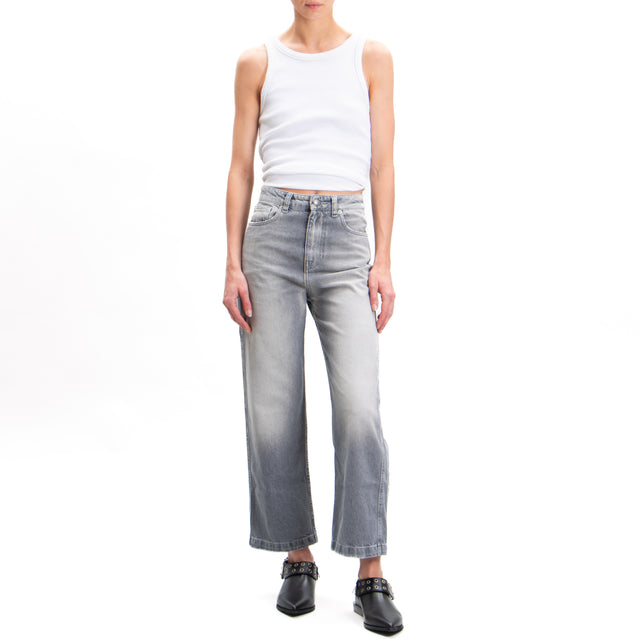 Vicolo-Jeans KATE straight cropped fit - grigio fumo