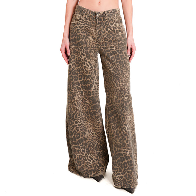 Vicolo-Jeans MEGAN fantasia animalier - beige/nero