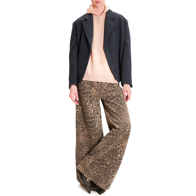 Vicolo-Jeans MEGAN fantasia animalier - beige/nero