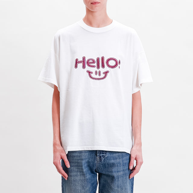 Vicolo-T-shirt "HELLO" - bianco