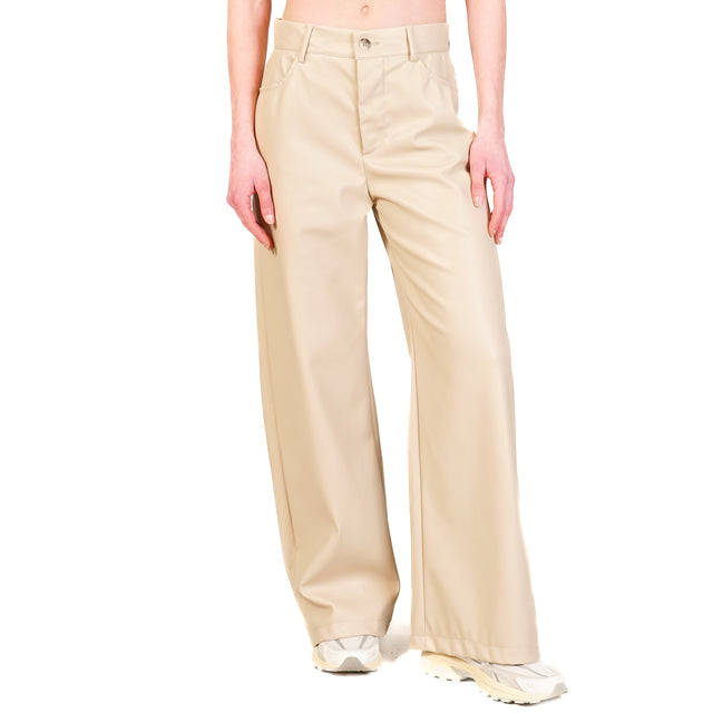 Vicolo-Pantalone in similpelle - beige