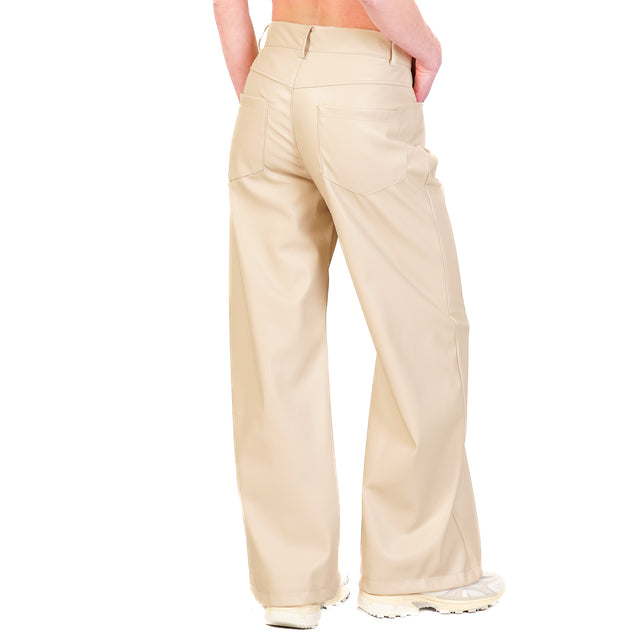 Vicolo-Pantalone in similpelle - beige