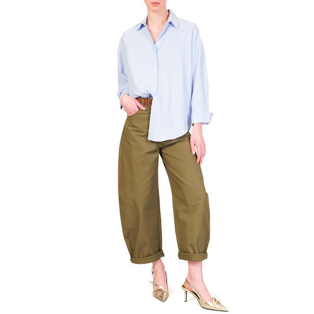 Vicolo-Pantalone barrel in cotone - militare