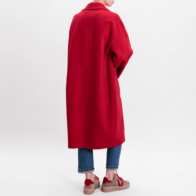 Vicolo-Cappotto hand made ovetto misto lana - Rosso