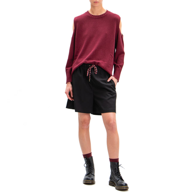 Vicolo-Shorts con coulisse - nero