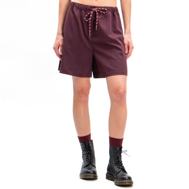 Vicolo-Shorts con coulisse - vino