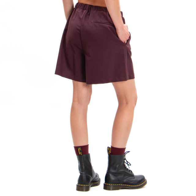 Vicolo-Shorts with drawstring - wine