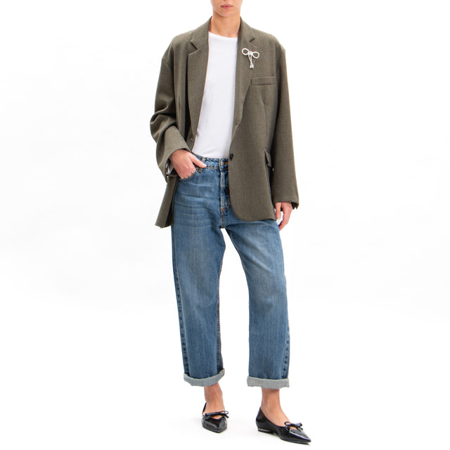 Vicolo-Giacca oversize dettaglio spilla - militare