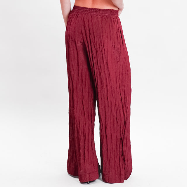 Vicolo-Pantalone in embossed fabric - Bordeaux