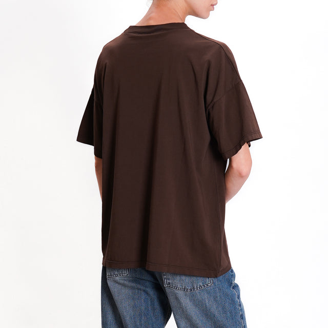 Vicolo-T-shirt girocollo in cotone - moro