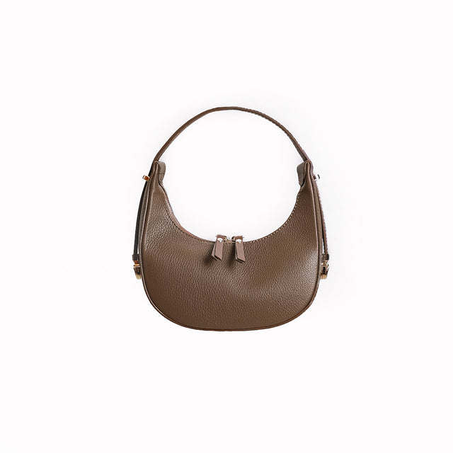 W by Whitemood-Borsa a spalla arquè geniune leathe - taupe