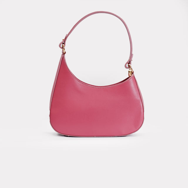 W by Whitemood-Borsa a spalla mezzaluna asimmetrica - blush