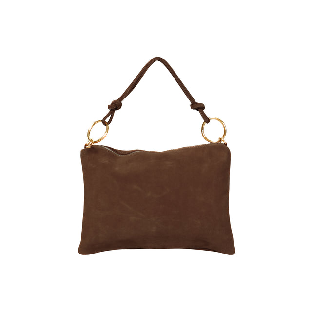 W by Whitemood-Borsa a spalla in pelle scamosciato - caffe'