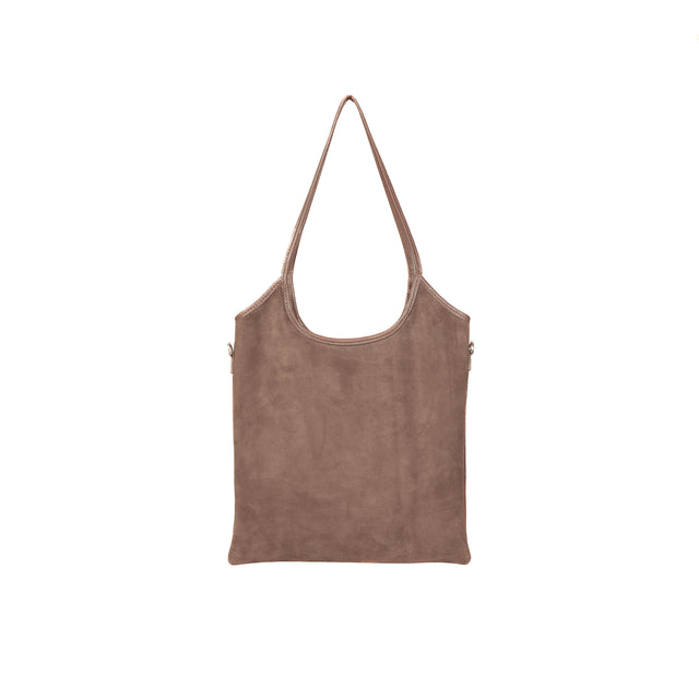 W by Whitemood-Borsa shopper scamosciata - taupe