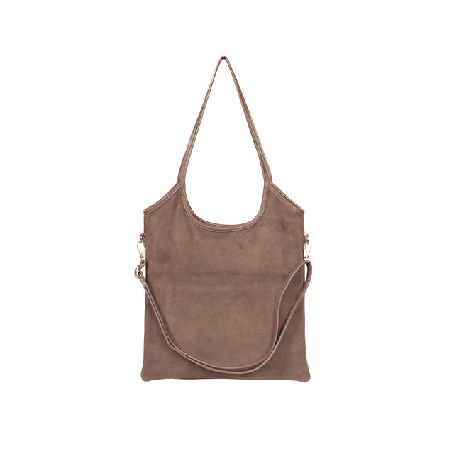 W by Whitemood-Borsa shopper scamosciata - taupe