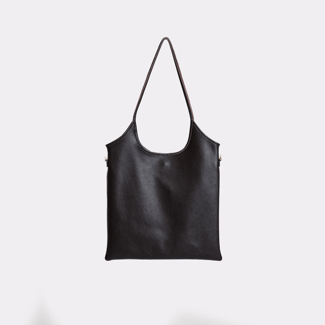 W by Whitemood-Borsa shopper in pelle - nero