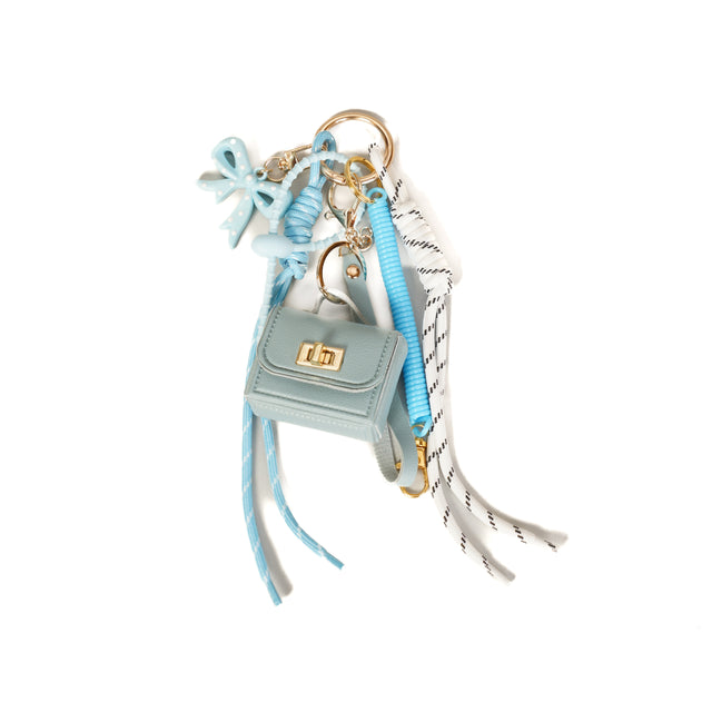 W by Whitemood- Charms portachiavi pochette - azzurro