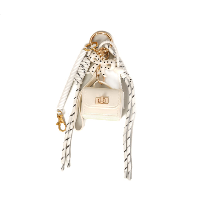 W by Whitemood- Charms portachiavi pochette - bianco