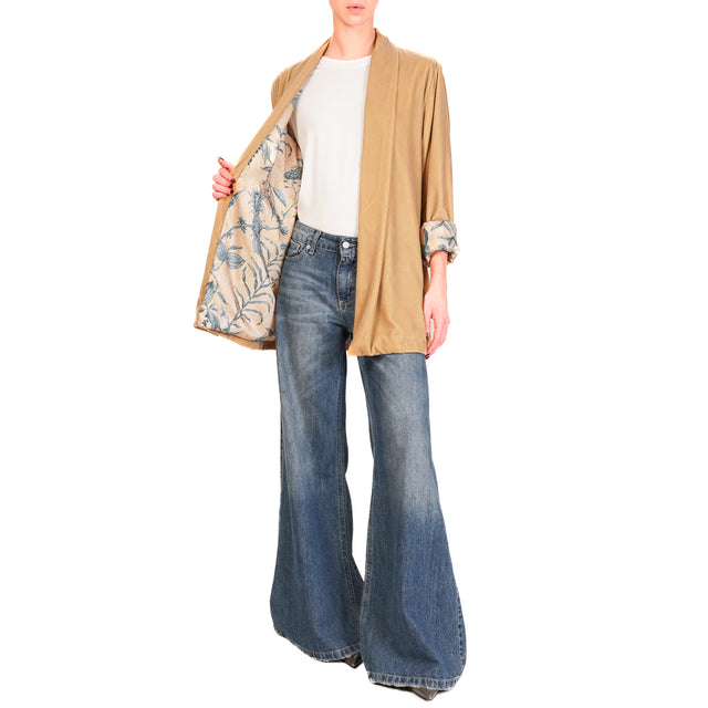 Wu'side-Kimono velluto - camel