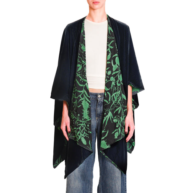 Wu'side-Velvet Cape - Black