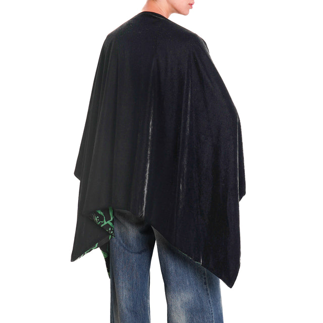 Wu'side-Velvet Cape - Black