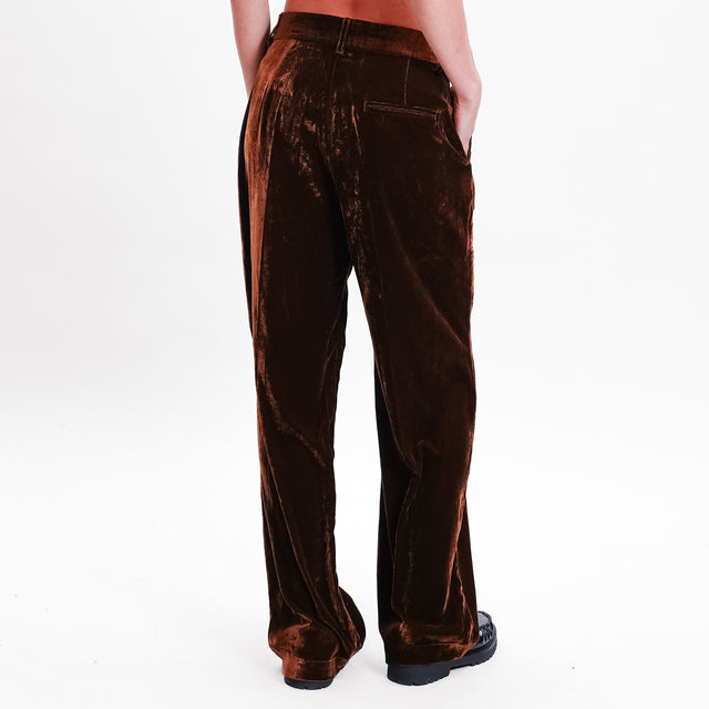 Wu'side-Pantalone velluto - brown