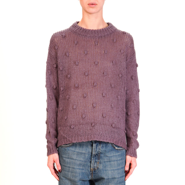 Zeroassoluto-Maglia mohair - aubergine