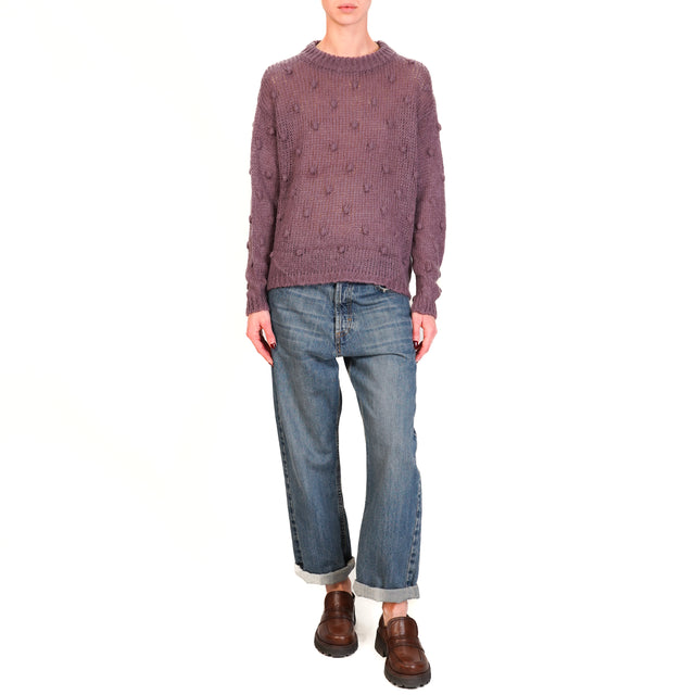 Zeroassoluto-Maglia mohair - aubergine