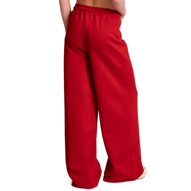 Zeroassoluto-Pantalone in felpa con coulisse - rosso