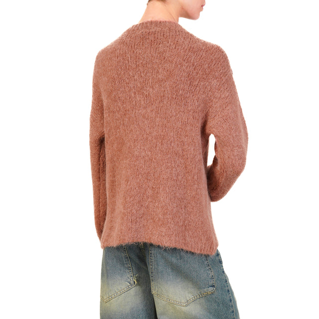 Zeroassoluto-Maglia girocollo alpaca - blush