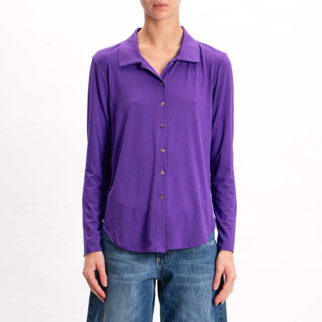 Zeroassoluto-Camicia CARLY in jersey - viola