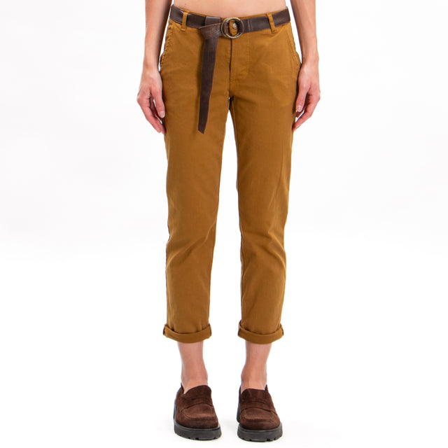 Zeroassoluto-LOIS chino trousers in stretch cotton - humus