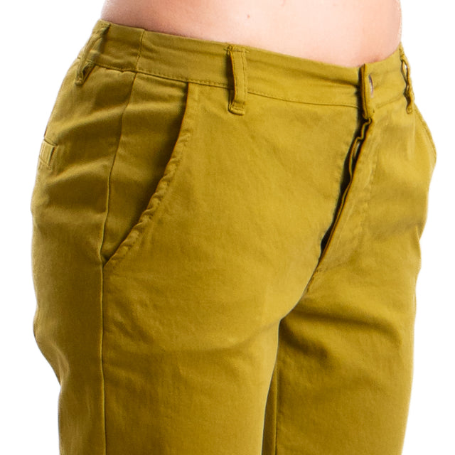 Zeroassoluto-Pantalone LOIS chino cotone elasticizzato - olio