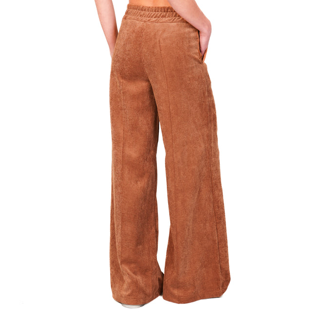 Zeroassoluto- ANDY velvet trousers 500 lines - tobacco